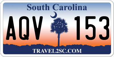 SC license plate AQV153