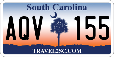 SC license plate AQV155
