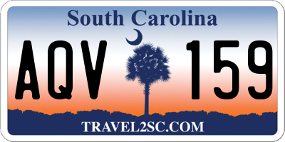 SC license plate AQV159