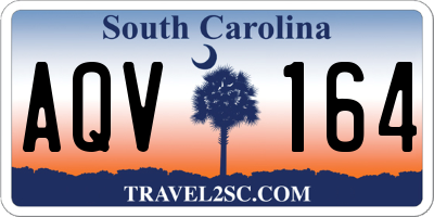 SC license plate AQV164