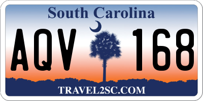 SC license plate AQV168