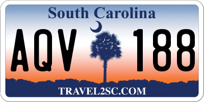 SC license plate AQV188