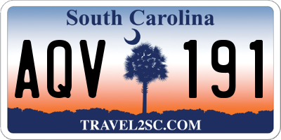 SC license plate AQV191