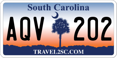 SC license plate AQV202