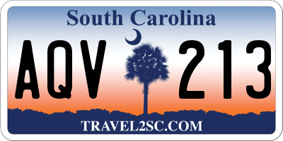 SC license plate AQV213