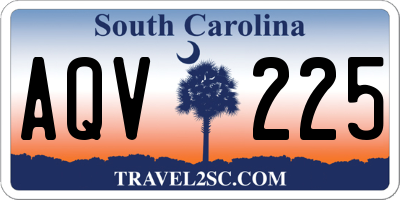SC license plate AQV225