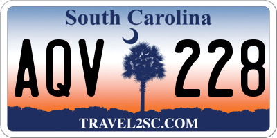 SC license plate AQV228