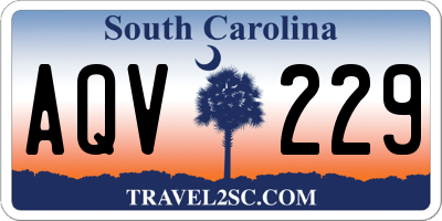SC license plate AQV229
