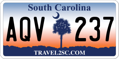 SC license plate AQV237