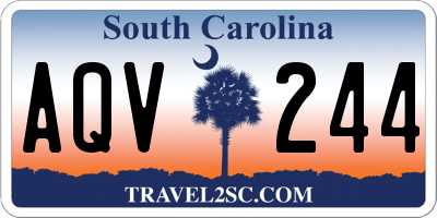 SC license plate AQV244