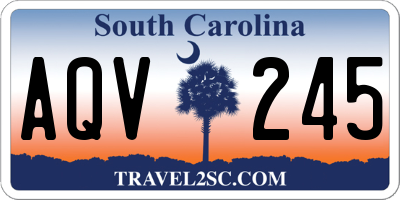 SC license plate AQV245
