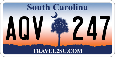 SC license plate AQV247