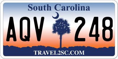 SC license plate AQV248