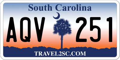 SC license plate AQV251