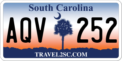 SC license plate AQV252
