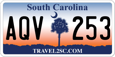 SC license plate AQV253