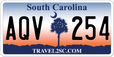 SC license plate AQV254
