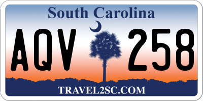 SC license plate AQV258