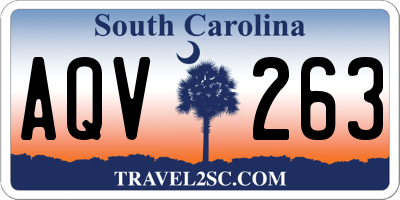 SC license plate AQV263