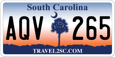 SC license plate AQV265