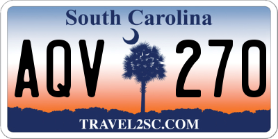 SC license plate AQV270