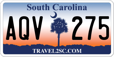 SC license plate AQV275