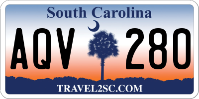 SC license plate AQV280
