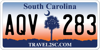 SC license plate AQV283