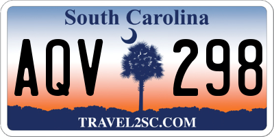 SC license plate AQV298