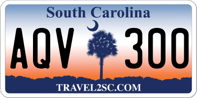 SC license plate AQV300
