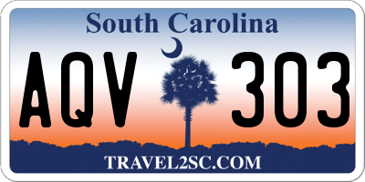 SC license plate AQV303
