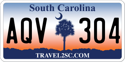 SC license plate AQV304