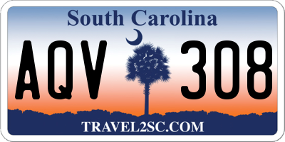 SC license plate AQV308