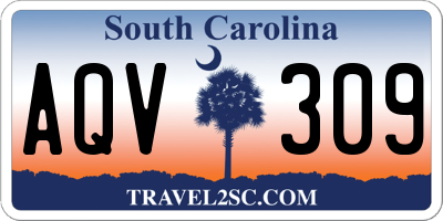 SC license plate AQV309