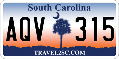 SC license plate AQV315
