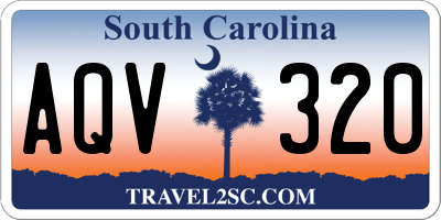 SC license plate AQV320