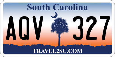 SC license plate AQV327