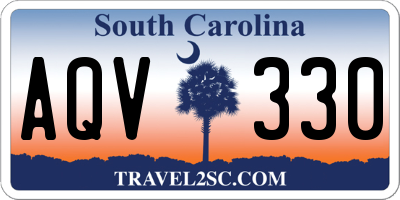 SC license plate AQV330
