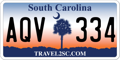 SC license plate AQV334