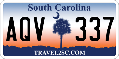 SC license plate AQV337