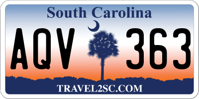 SC license plate AQV363