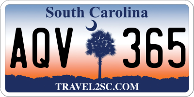 SC license plate AQV365