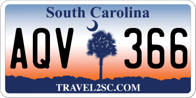 SC license plate AQV366