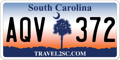 SC license plate AQV372