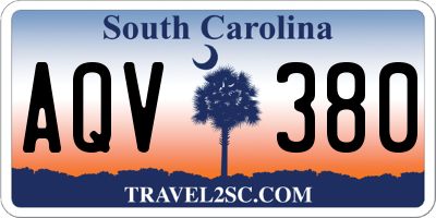 SC license plate AQV380