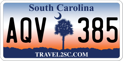 SC license plate AQV385