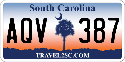SC license plate AQV387