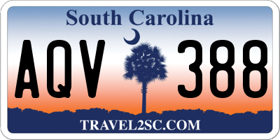 SC license plate AQV388