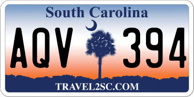 SC license plate AQV394