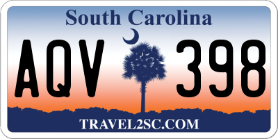 SC license plate AQV398